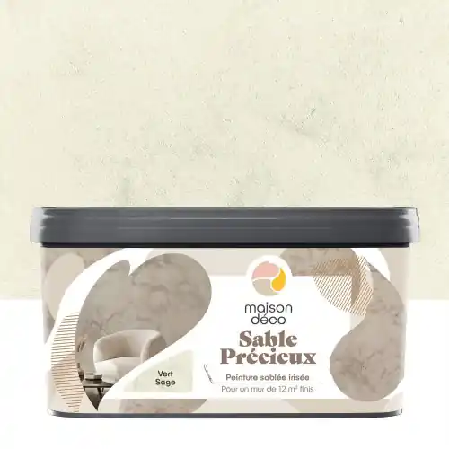 Nouvelle Collection Peinture à effet, Sable precieux MAISON DECO, vert sage, sablé, 2l – MAISON DECO