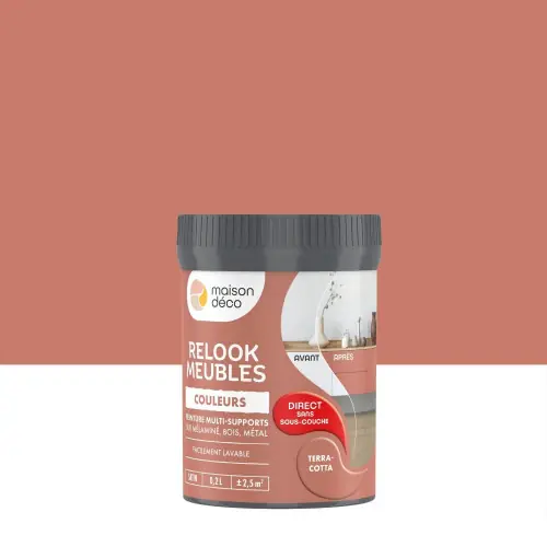 Peinture Relook meuble MAISON DECO terracotta satine 200 ml – MAISON DECO Prix Promo