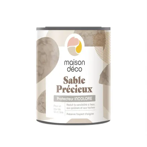 Usine Directe Protecteur Sable precieux, MAISON DECO, protecteur incolore satiné, 0.75 l – MAISON DECO