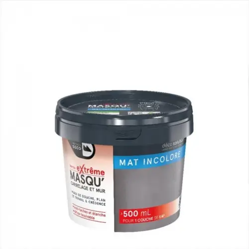 Vernis Masqu‘carrelage et mur MAISON DECO, Incolore, 0.5 l – MAISON DECO Affaire À Saisir