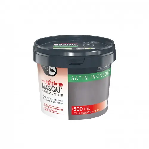Vernis Masqu‘carrelage et mur MAISON DECO, Transparent, 0.5 l - MAISON DECO Expédié Aujourd'hui