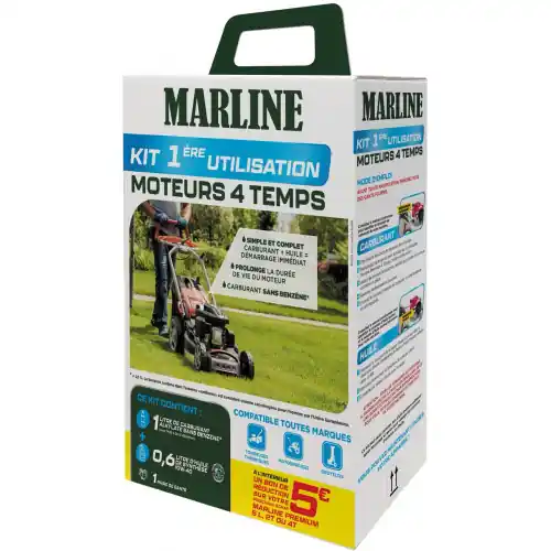 Expédition Rapide Kit 1ere utilisation moteur 4 temps motoculture – Carburant sans benzène + huile + accessoires – Marline