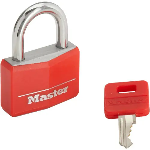 Cadenas à clé en aluminium, MASTERLOCK, l.40 mm - MASTER LOCK Expédié Aujourd'hui