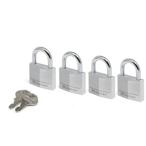 Lot de 4 cadenas à clé aluminium, l.40 mm - MASTER LOCK Must-Have