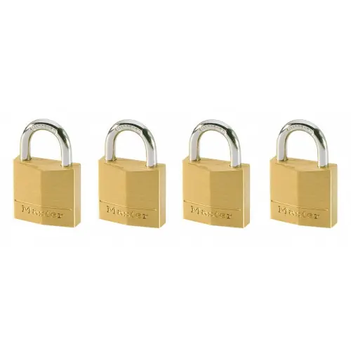Lot de 4 cadenas à clé MASTER LOCK laiton, l.20 mm - MASTER LOCK Quantité Limitée