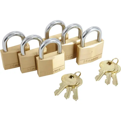 Soldes Master Lock 140Eursix Lot De 6 Cadenas À Clé En Laiton, Doré, 6 X 4 X 1,3 Cm - MASTER LOCK
