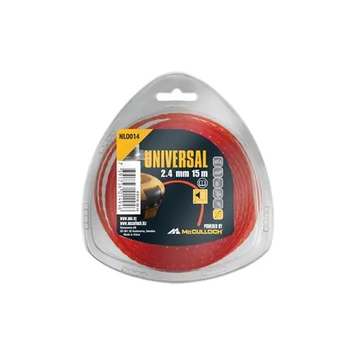 Fil nylon rond de débroussailleuse NLO014 2,4mm x 15 m Anti-Bruit – McCULLOCH Marque