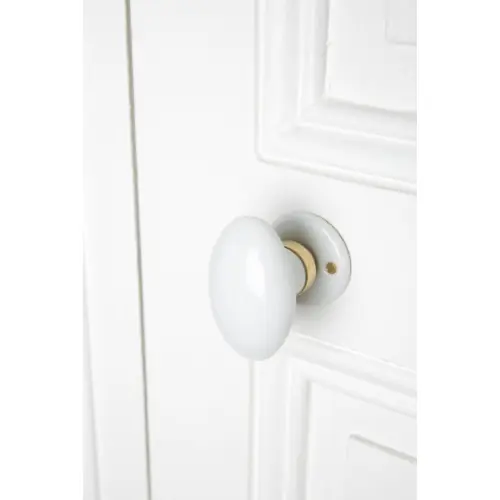 Prix Bas Bouton De Porte Porcelaine Porcelaine De Limoges Laitonné – MERIGOUS