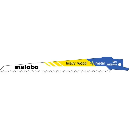 Offre Du Jour 100 lames de scie sabre « heavy wood + metal » BiM - 150 x 1,25 mm - Metabo