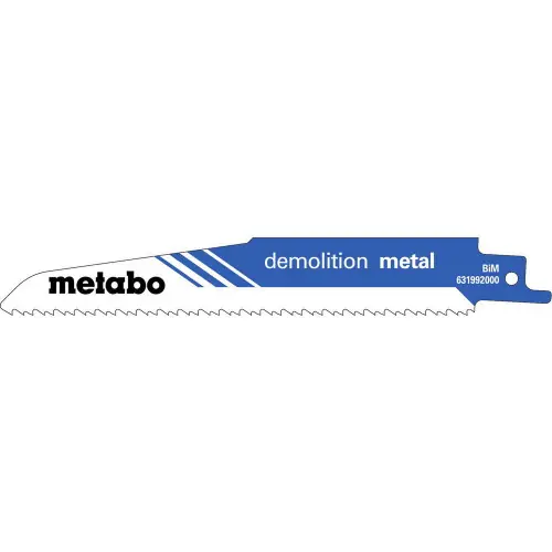 5 lames de scie sabre « demolition metal » BiM – 150 x 1,6 mm – Metabo Petit Prix