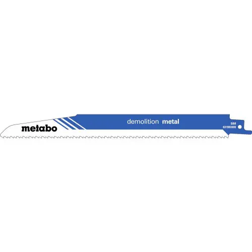 5 lames de scie sabre « demolition metal » BiM – 225 x 1,6 mm – Metabo Offre Du Jour