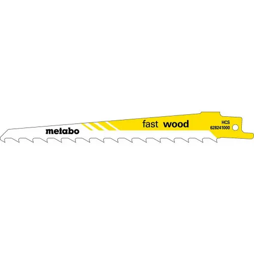 5 lames de scie sabre « fast wood » HCS – 150 x 1,25 mm – Metabo Offre Limitée