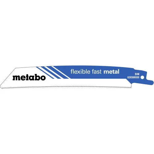 5 lames de scie sabre « flexible fast metal » BiM – 150 x 0,9 mm – Metabo Expédition Rapide