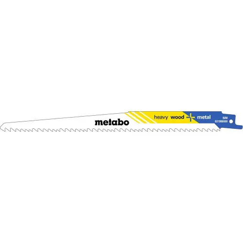 Offre Du Jour 5 lames de scie sabre « heavy wood + metal » BiM – 225 x 1,25 mm – Metabo