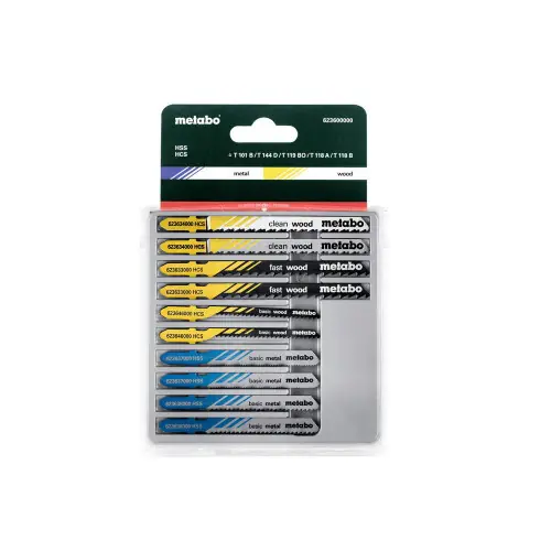 Achetez Aujourd'hui Assortiment de lames de scie sauteuse 3, B+M+plast. - 10 pièces - Metabo