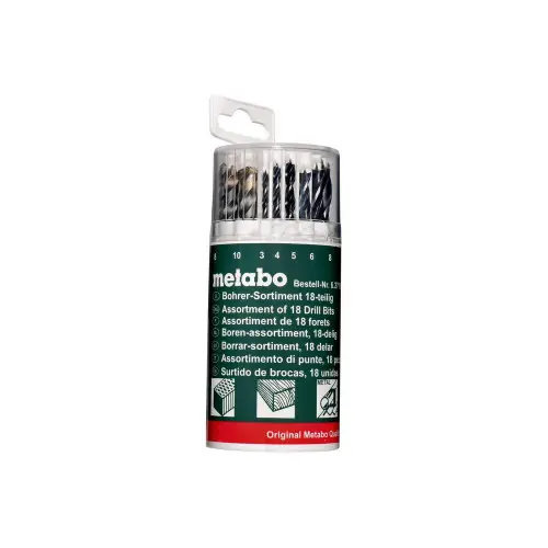 Coffret avec assortiment de 18 forets à métaux, à bois – Metabo Nouvel Arrivage