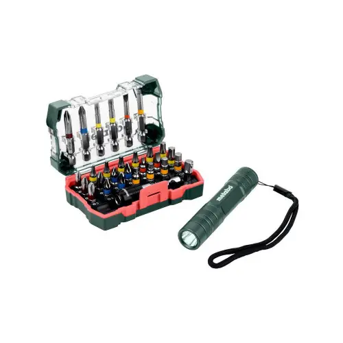 Nouvel Arrivage Coffret d‘embouts SP - 29 pièces + Mini Flash light - Metabo