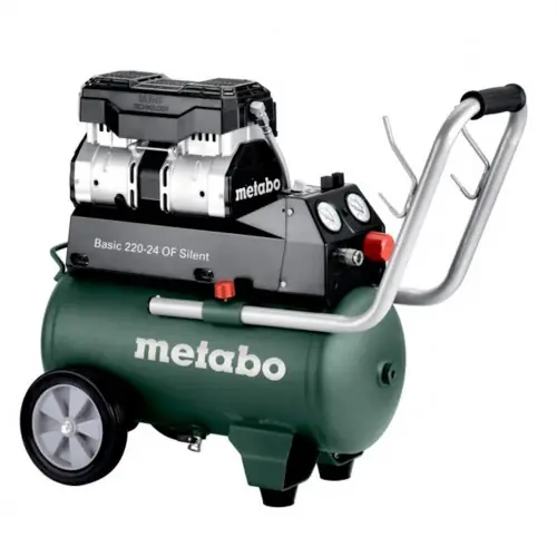 Compresseur Basic 220-24 OF Silencieux – 8bar – Metabo Usine Directe