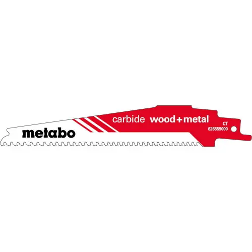 Offre Spéciale Lame de scie sabre « carbide wood + metal » HM - 150 x 1,25 mm - Metabo