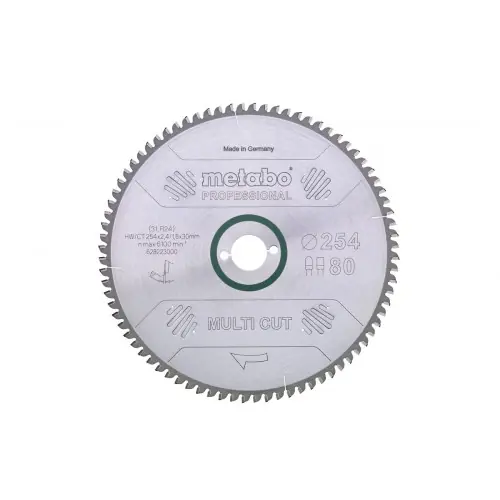 Nouvelle Collection Lame "Multi Cut" HW/CT 254x30,80FZ/TZ -5° pour scie circulaire - Metabo
