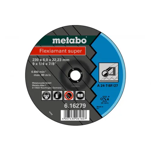 Meules d‘ébarbage Flexiamant super 125×6,0x22,2 acier – Metabo Meilleure Vente