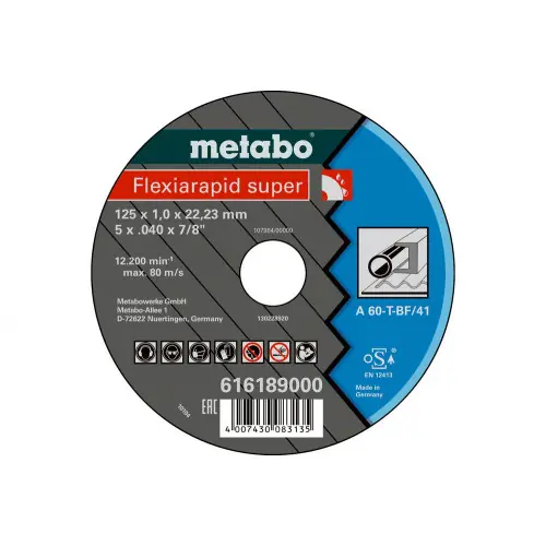Prix Bas Meules de tronçonnage Flexiamant super 125×1,0x22,2 acier – Metabo