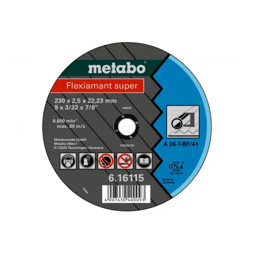 Prix Cassé Meules de tronçonnage Flexiamant super 125×2,0x22,2 acier – Metabo