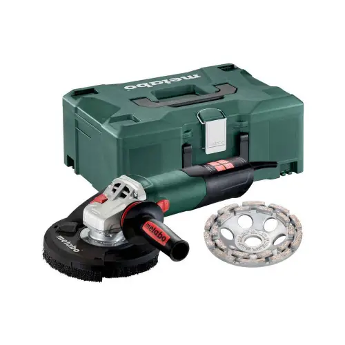Meuleuse de rénovation RSEV 17-125 - Coffret Metabox + capot d‘aspiration meule boisseau diamantée - Metabo Expédié Aujourd'hui