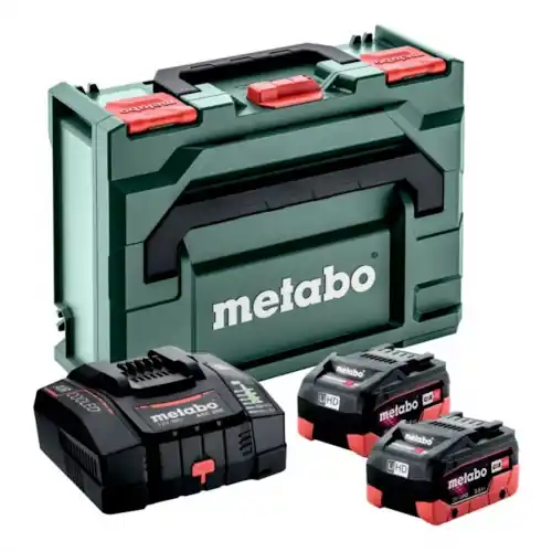 Pack énergie 18 V 2 Batteries 18V + chargeur ultrarapide - Coffret metaBOX - batterie incluse - Metabo Prix Choc