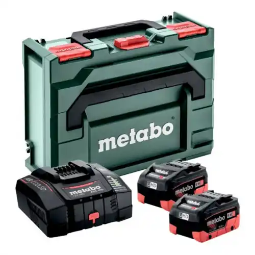 Haute Qualité Pack énergie 18 V 2 Batteries 18V + chargeur ultrarapide - Coffret metaBOX - batterie incluse - Metabo