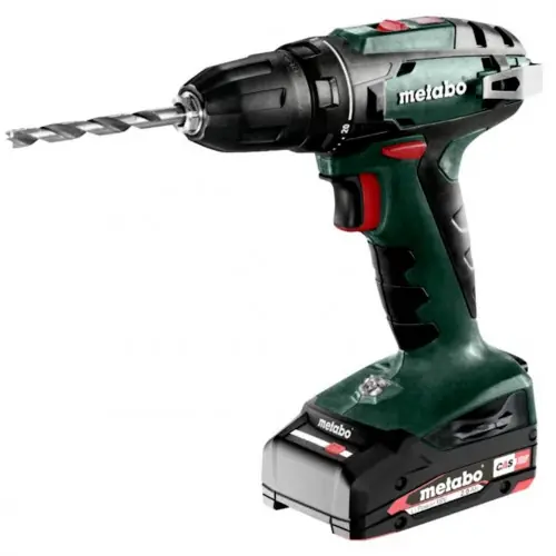 Paiement Sécurisé Perceuse visseuse 18 V BS 18 - 2x2Ah - 24Nm - Coffret metaBOX - batterie incluse - Metabo