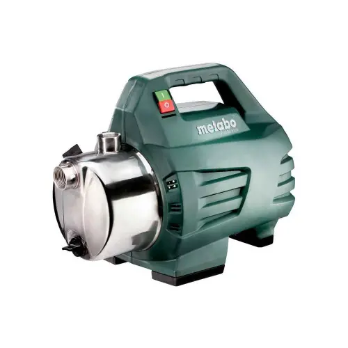 Vente Directe Pompe de jardin P 4500 Inox - 1300W - Débit max. 4500 L/h - hauteur d‘aspiration max. 8 m - Metabo