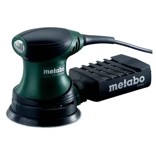 Acheter En Ligne Ponceuse excentrique FSX 200 Intec - 240W - Plateau Ø 125 mm - Cercle d‘oscillation 2,7 mm - Coffret - Metabo