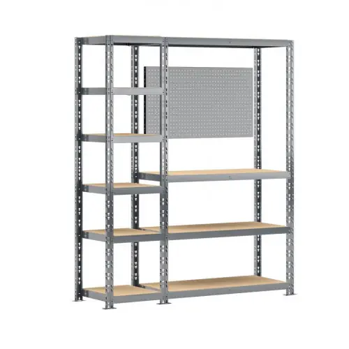 Concept rangement de garage + établi - longueur 150 cm - 10 plateaux - Modulö Storage Seulement Aujourd'hui