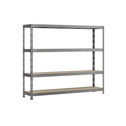 Achat Immédiat Etagère Rack charge lourde – 4 plateaux – 220 x 50 cm – Modulö Storage