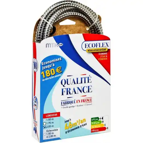 Flexible de douche L.200 cm chrome, MTK Franflex – MTK Paiement Sécurisé
