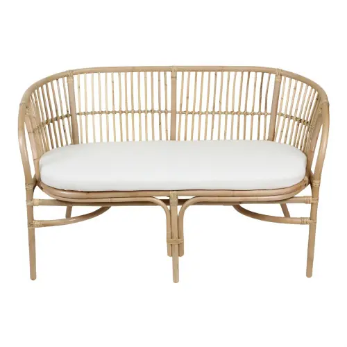 Banquette 2 places en rotin avec un style tropical - modèle 025 - naturel - MWlab Usine Directe