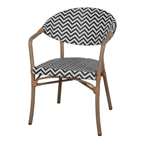 Expédié Aujourd'hui Chaise d’extérieur avec un style bistrot - modèle 038 - noir - MWlab