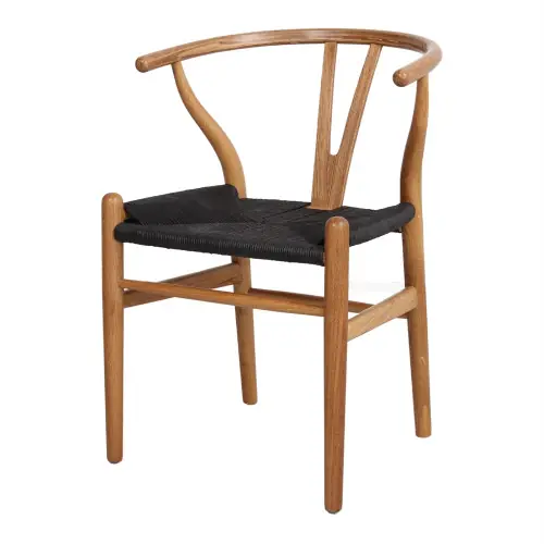 Chaise en bois avec un style nordique - modèle 017 - naturel/noir - MWlab Pas Cher