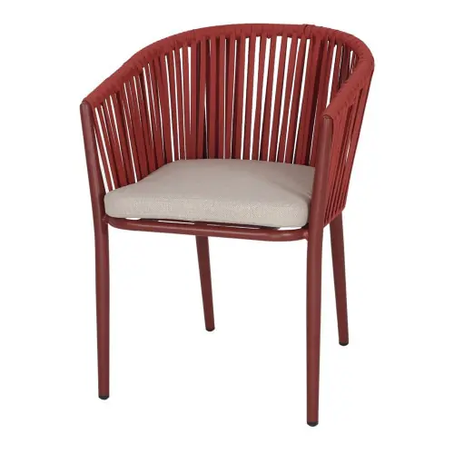 Prix Réduit Chaise en corde avec un style contemporain - modèle AGOSTA - terracotta - MWlab