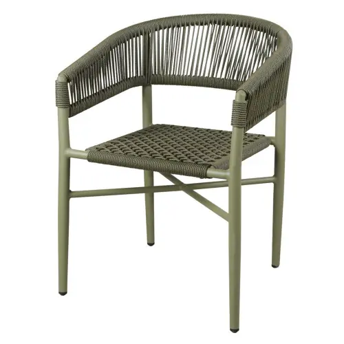 Meilleur Choix Chaise en corde et métal avec un style Japandi - modèle 021 - vert - MWlab