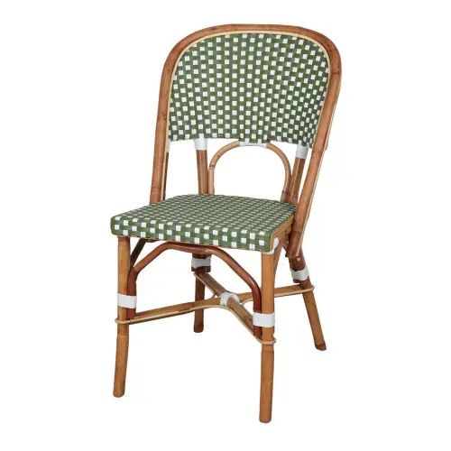 Livraison Express Chaise en rotin avec un style bistrot - modèle 030 - vert - MWlab