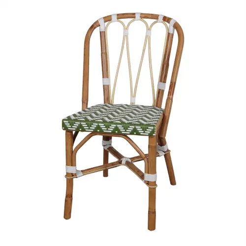 Must-Have Chaise en rotin avec un style bistrot – modèle 037 – vert – MWlab