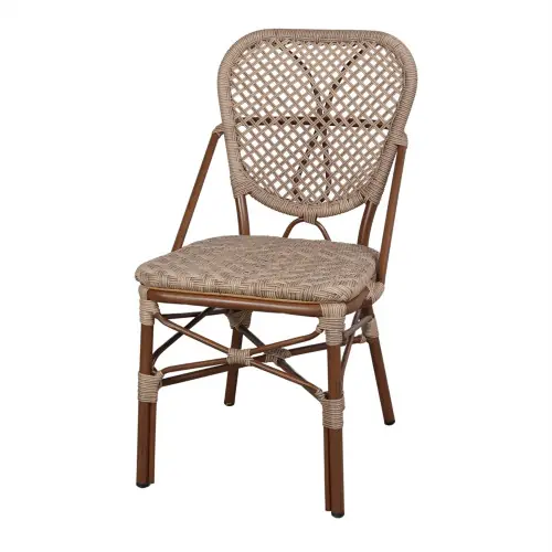 Chaise en rotin synthétique avec un style bistrot - modèle 036 - naturel - MWlab Affaire À Saisir