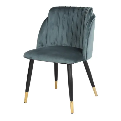 Chaise tapissée avec un style contemporain - modèle 061 - bleu pétrole - MWlab Expédition Rapide