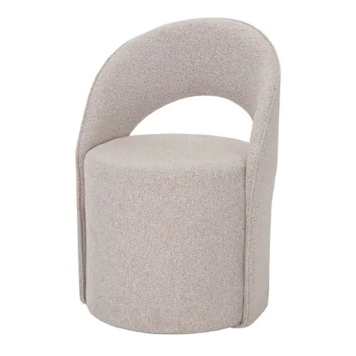 Pouf chaise fauteuil tapissé avec un style contemporain - modèle 010 - toast - MWlab Livraison Express