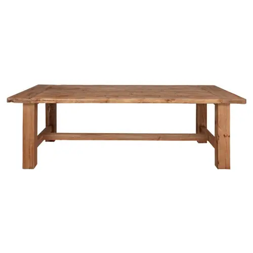 Table avec un style rustique vintage fabriquée en bois de pin recyclé - modèle 088 - 240 cm - MWlab Jusqu'à Épuisement Des Stocks