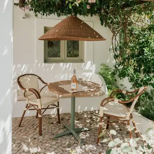 Expédié Aujourd'hui Table bistrot en teck - modèle 095 - 80 cm - MWlab