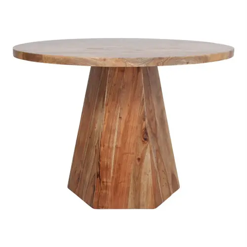 Table de salle à manger en bois avec un style Japandi - modèle 094 - 130 cm - MWlab Réduction