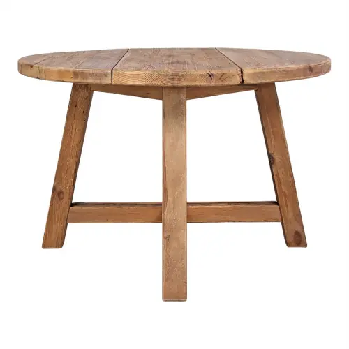 Nouvelle Collection Table de salle à manger en bois de pin massif recyclé avec un style rustique vintage – modèle 093 – 120 cm – MWlab
